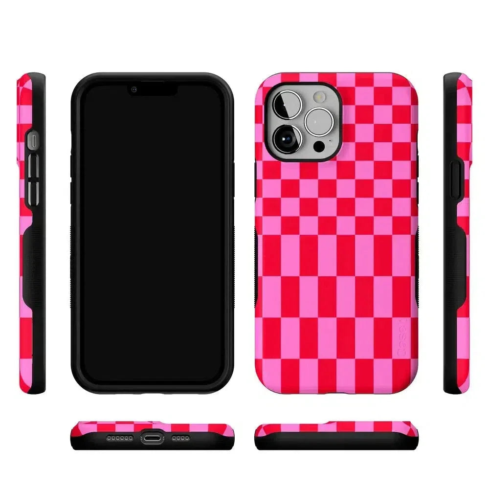 Vibe Check | Pink Checkerboard Case