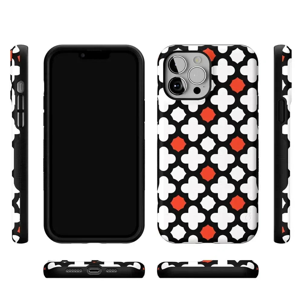 Red Lattice Tile | High Contrast Design Case