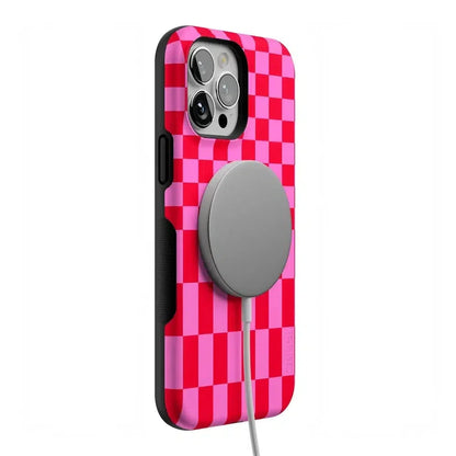 Vibe Check | Pink Checkerboard Case