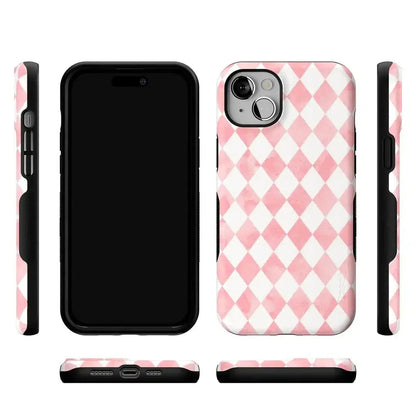 Queen of Diamonds | Pink Watercolor Case