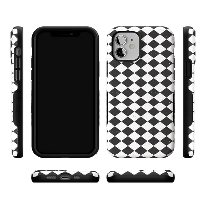 Salem's Hex | Black & White Checkered Case