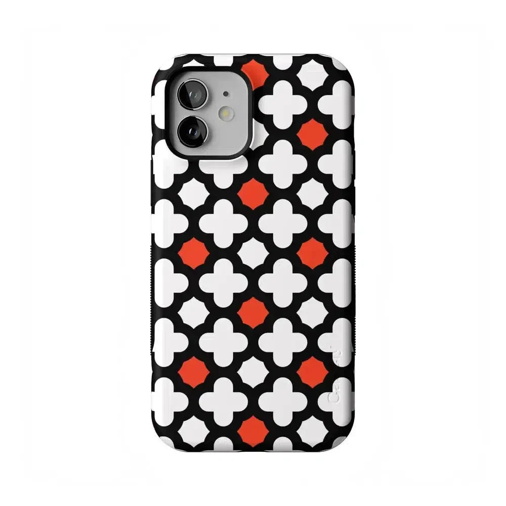 Red Lattice Tile | High Contrast Design Case