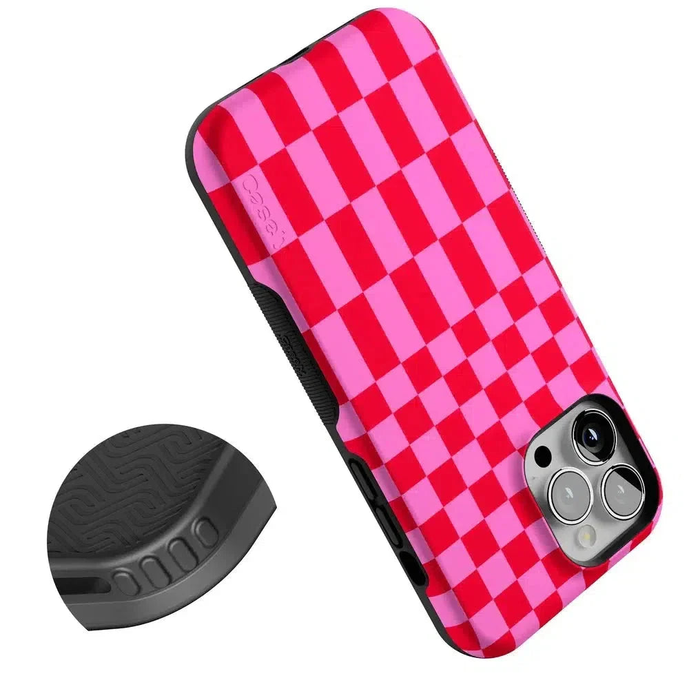 Vibe Check | Pink Checkerboard Case