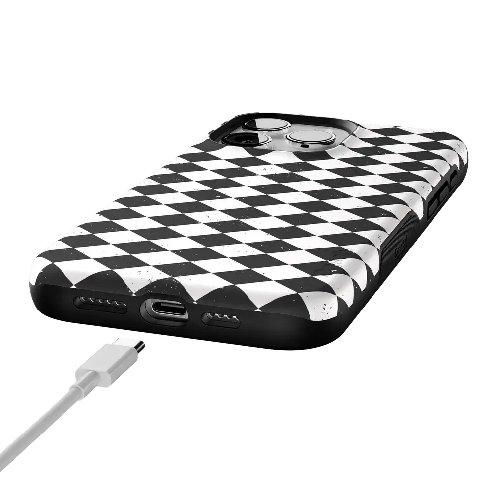 Salem's Hex | Black & White Checkered Case