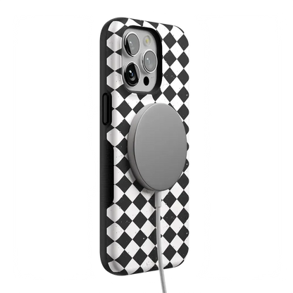 Salem's Hex | Black & White Checkered Case