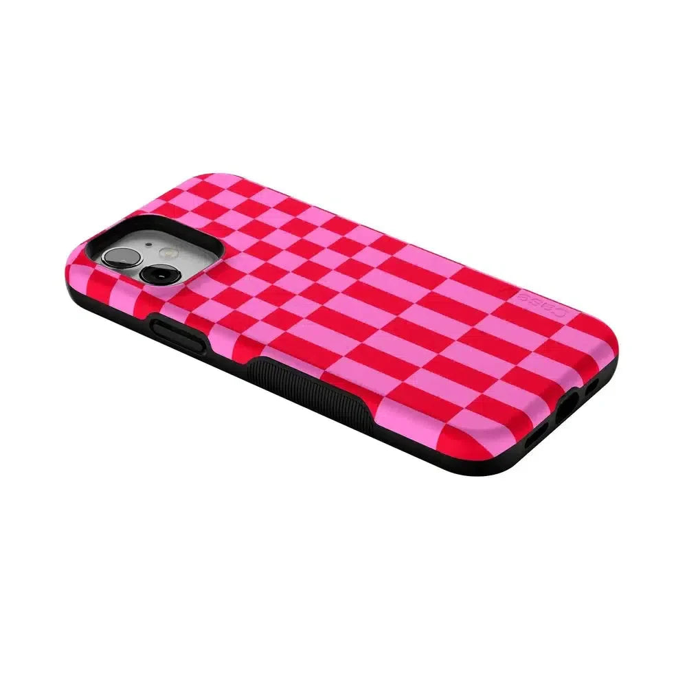 Vibe Check | Pink Checkerboard Case