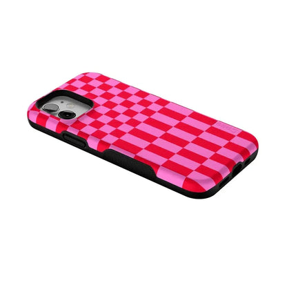 Vibe Check | Pink Checkerboard Case