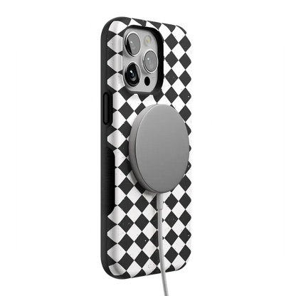Salem's Hex | Black & White Checkered Case
