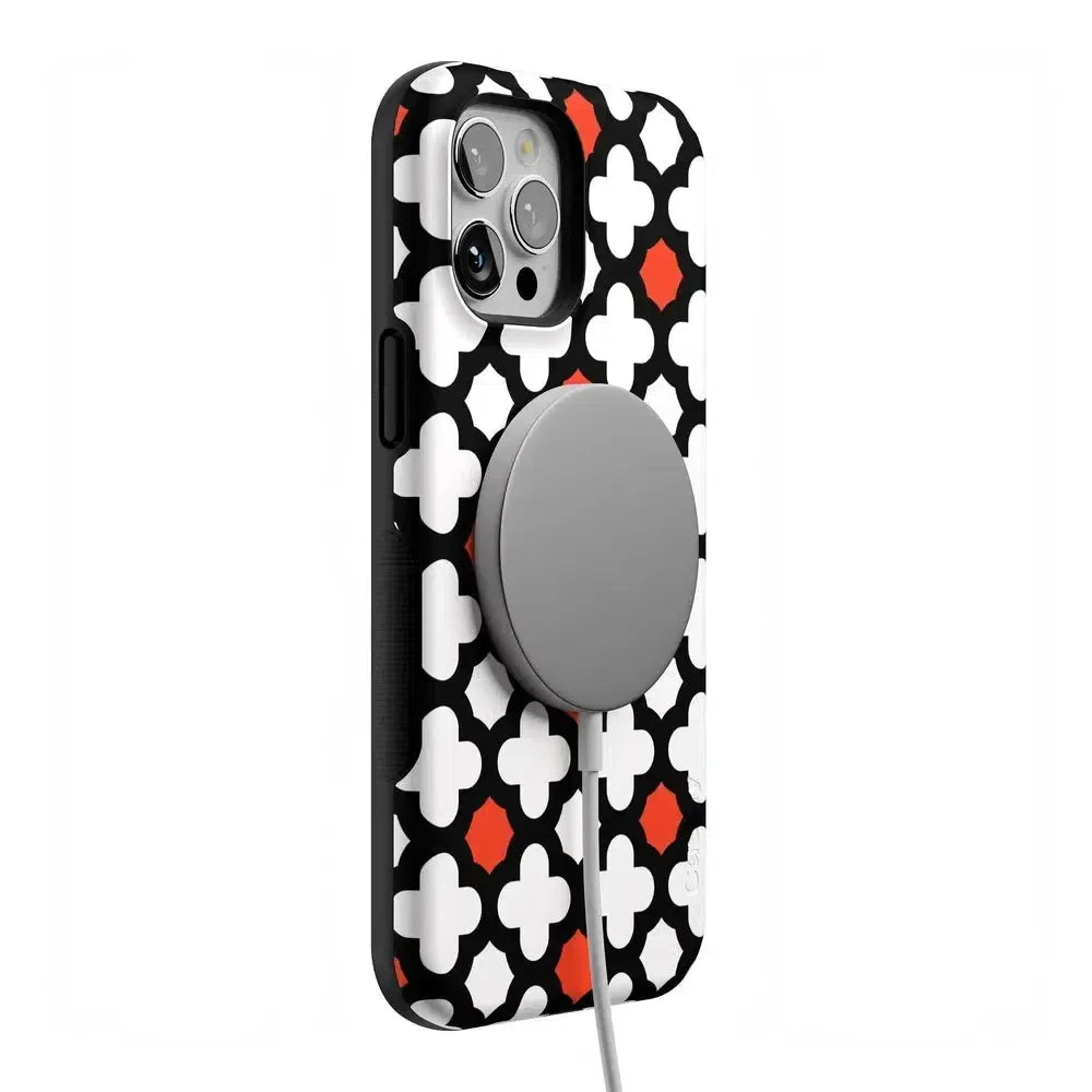Red Lattice Tile | High Contrast Design Case