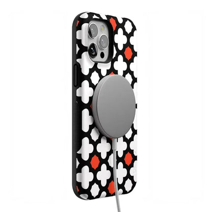 Red Lattice Tile | High Contrast Design Case