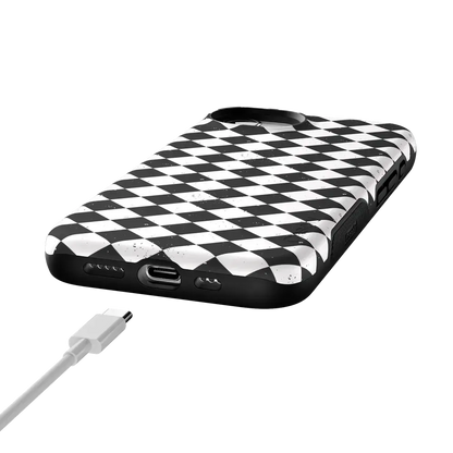 Salem's Hex | Black & White Checkered Case