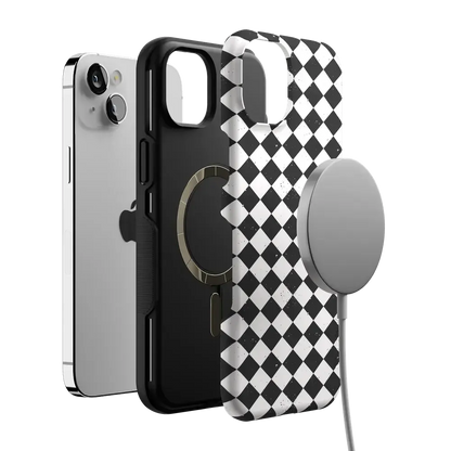 Salem's Hex | Black & White Checkered Case